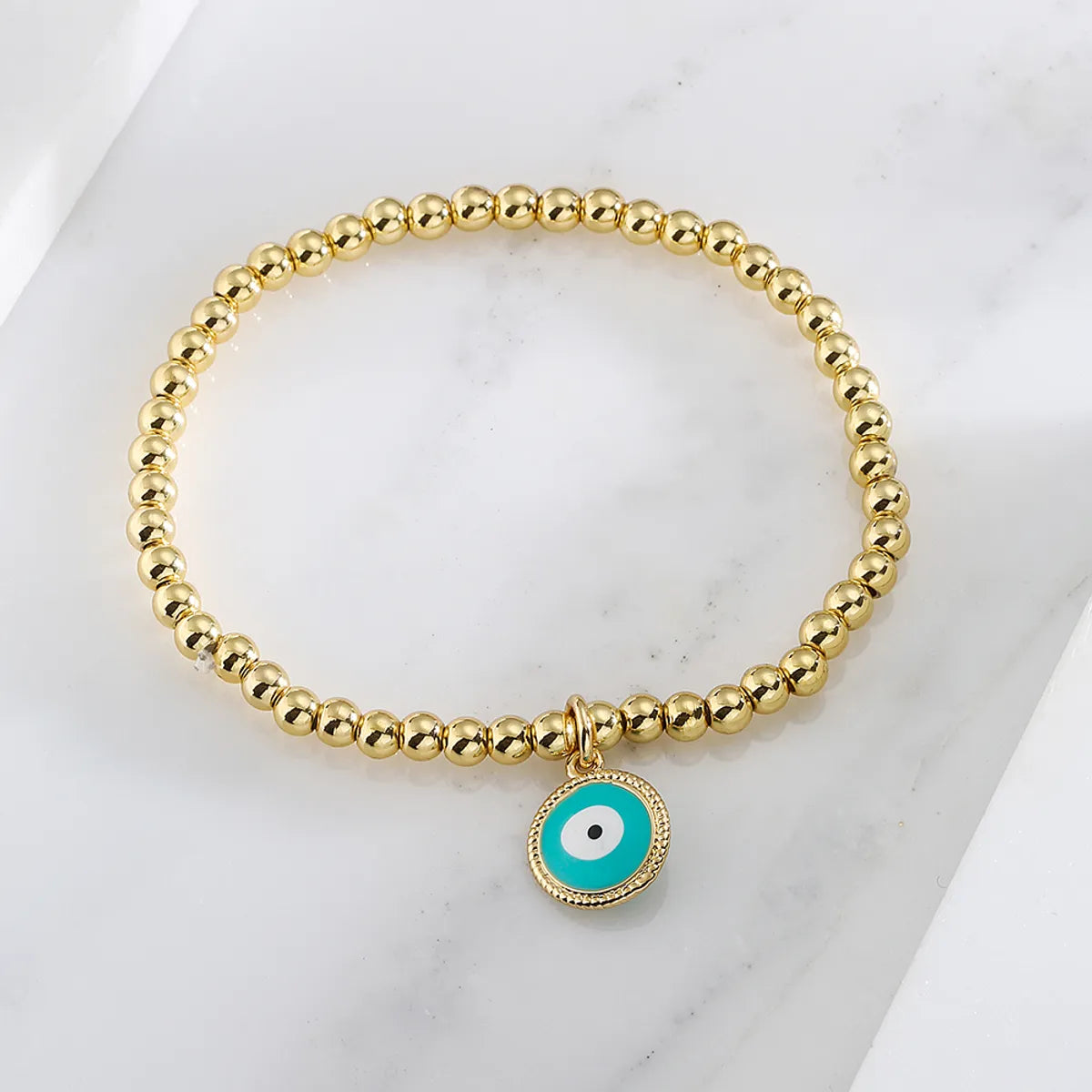 Fashion Eye Copper Enamel Gold Plated Bracelets 1 Piece