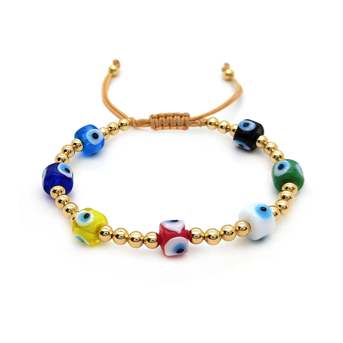 Fashion Eye Glass Copper Knitting Plating Bracelets 1 Piece