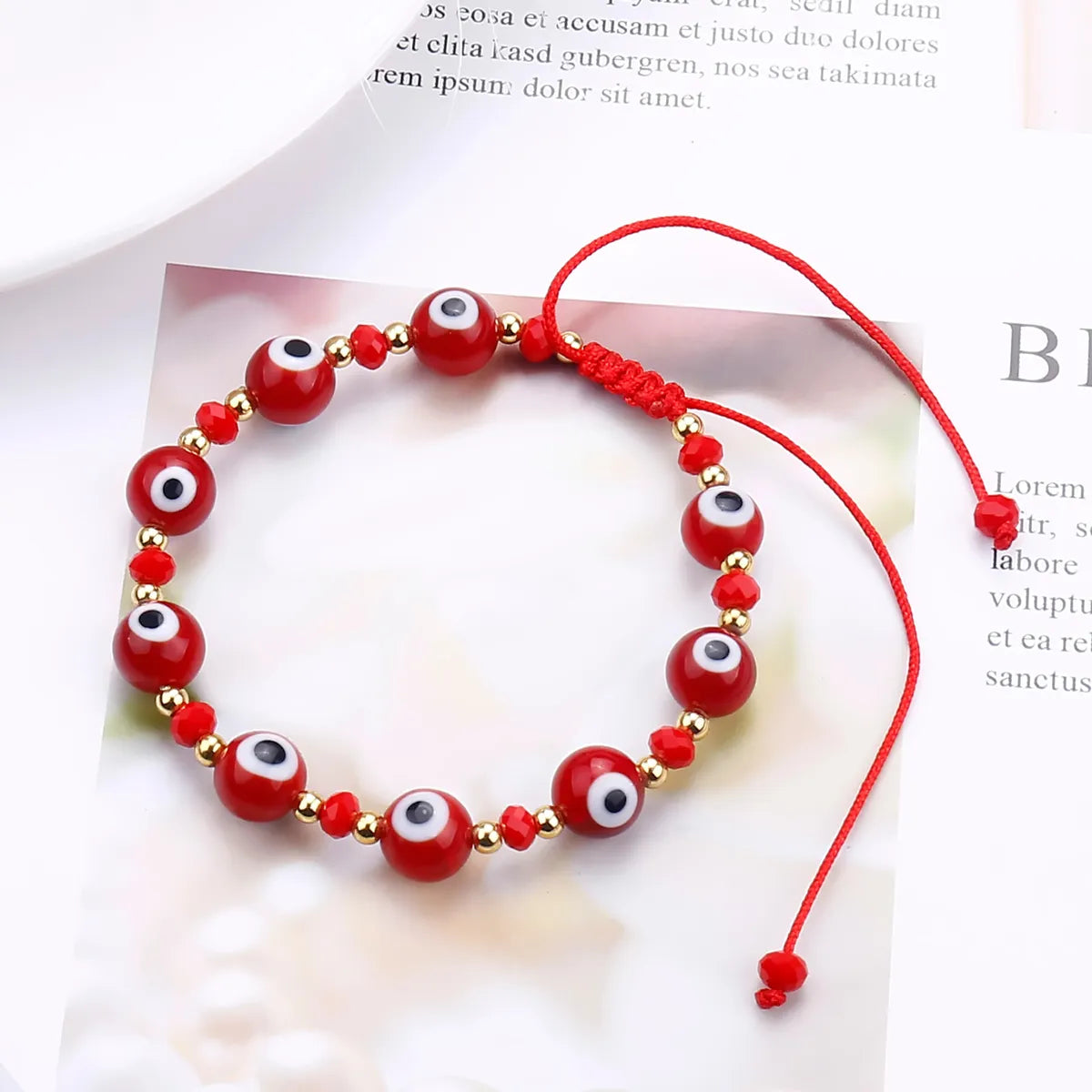 Fashion Eye Stainless Steel Glass Rope Wholesale Bracelets