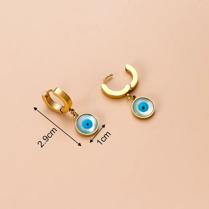 Fashion Eye Stainless Steel Plating Earrings 1 Pair