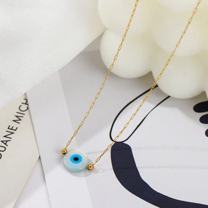 Fashion Eye Stainless Steel Plating Necklace 1 Piece