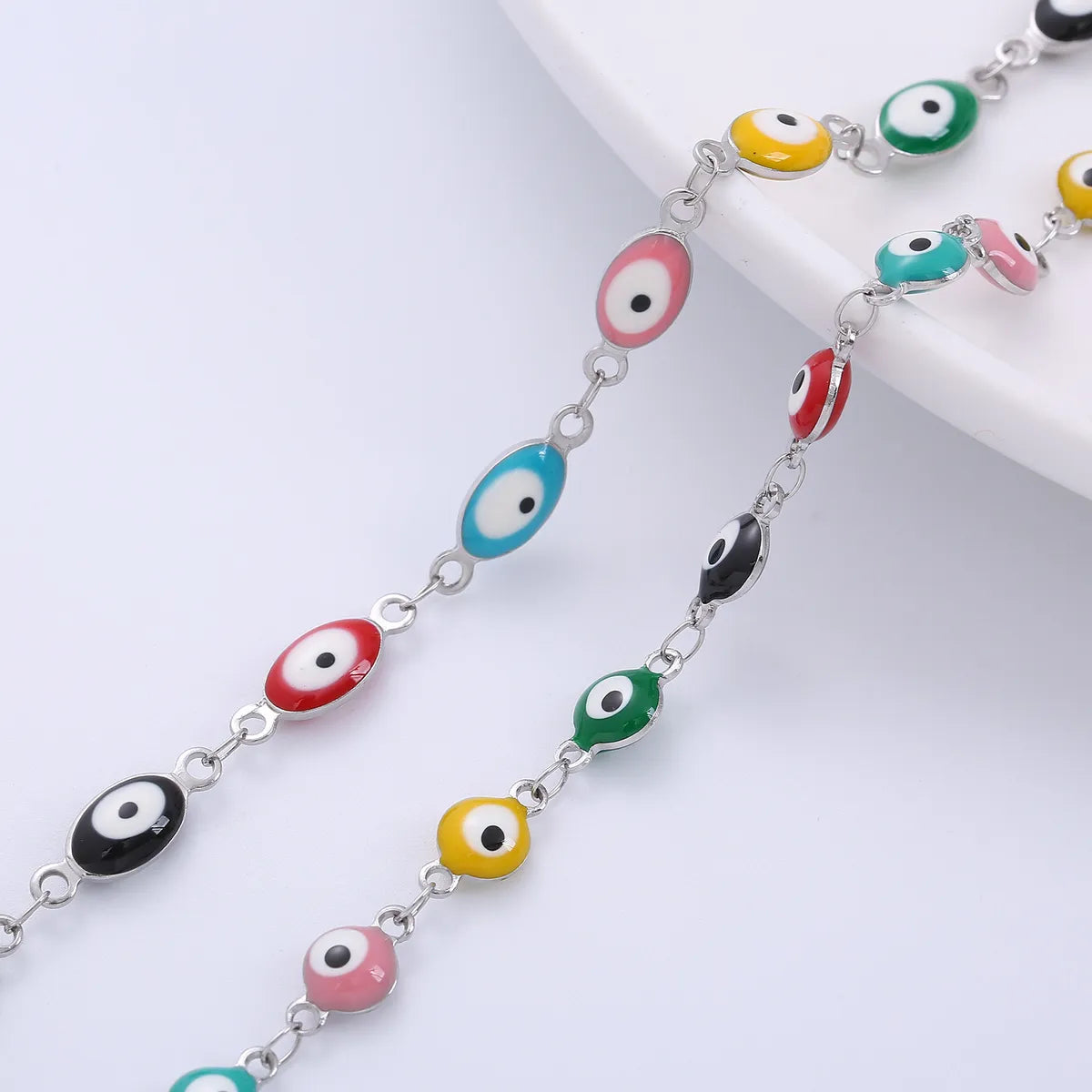 Fashion Eye Titanium Steel Enamel Bracelets