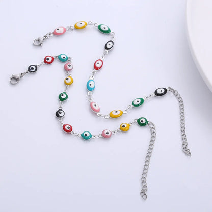 Fashion Eye Titanium Steel Enamel Bracelets