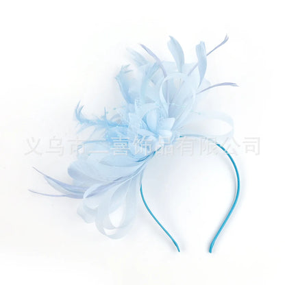 Fashion Feather Bridal Mesh Top Hat Accessories Hairband