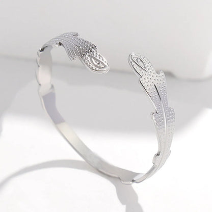 Fashion Feather Titanium Steel Plating Bangle 1 Piece