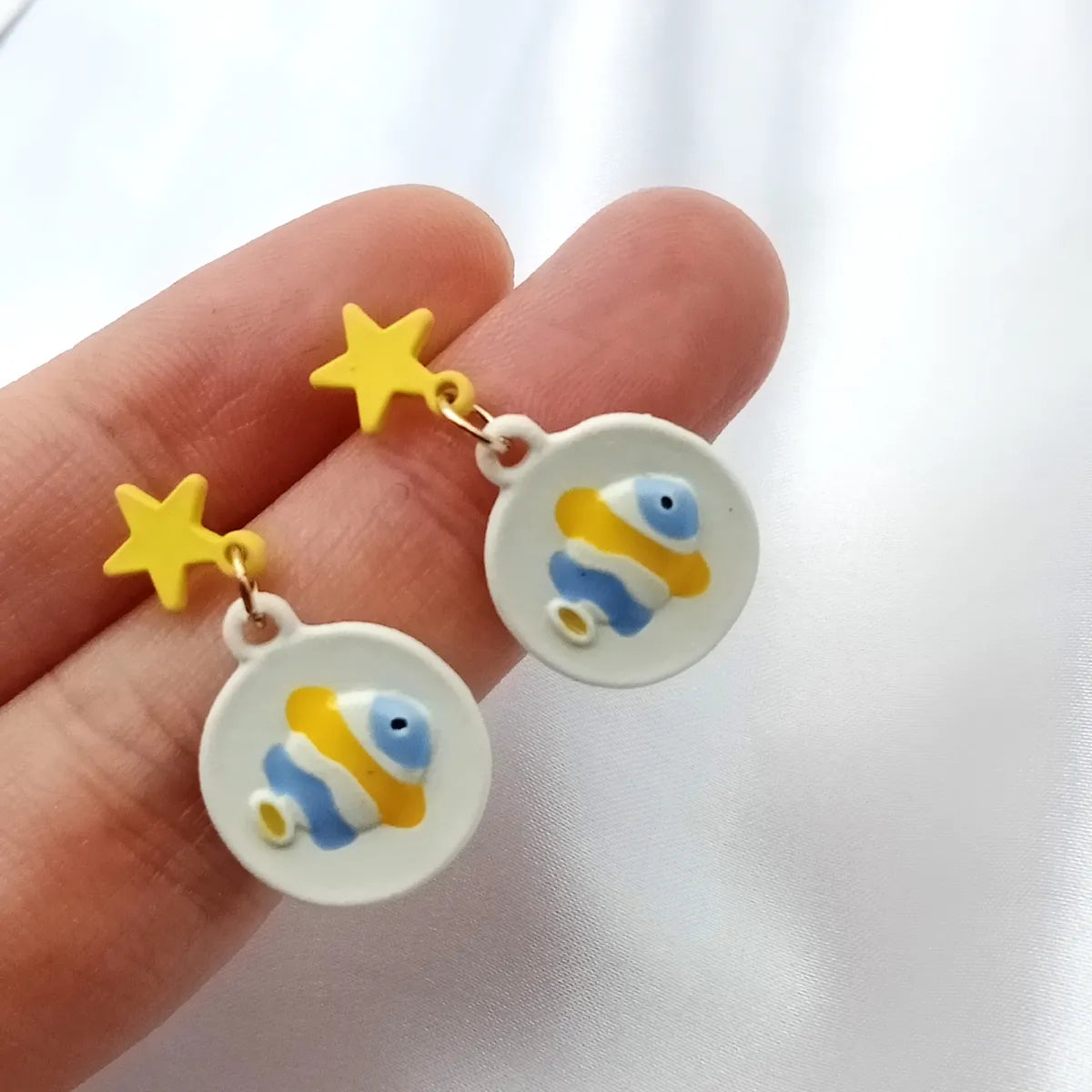 Fashion Fish Alloy Enamel Stoving Varnish Drop Earrings