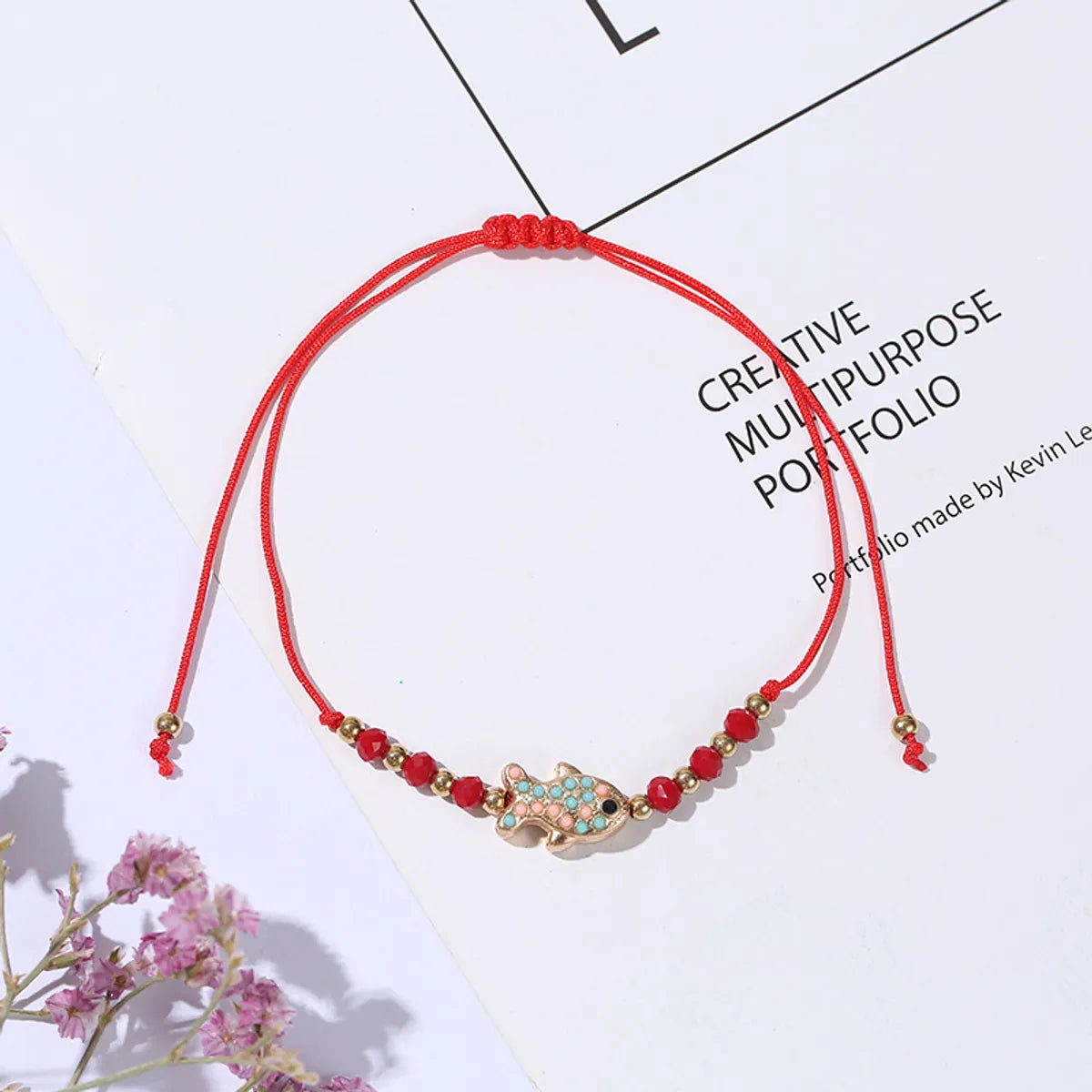 Fashion Fish Artificial Crystal Alloy Rope Knitting Women's Bracelets