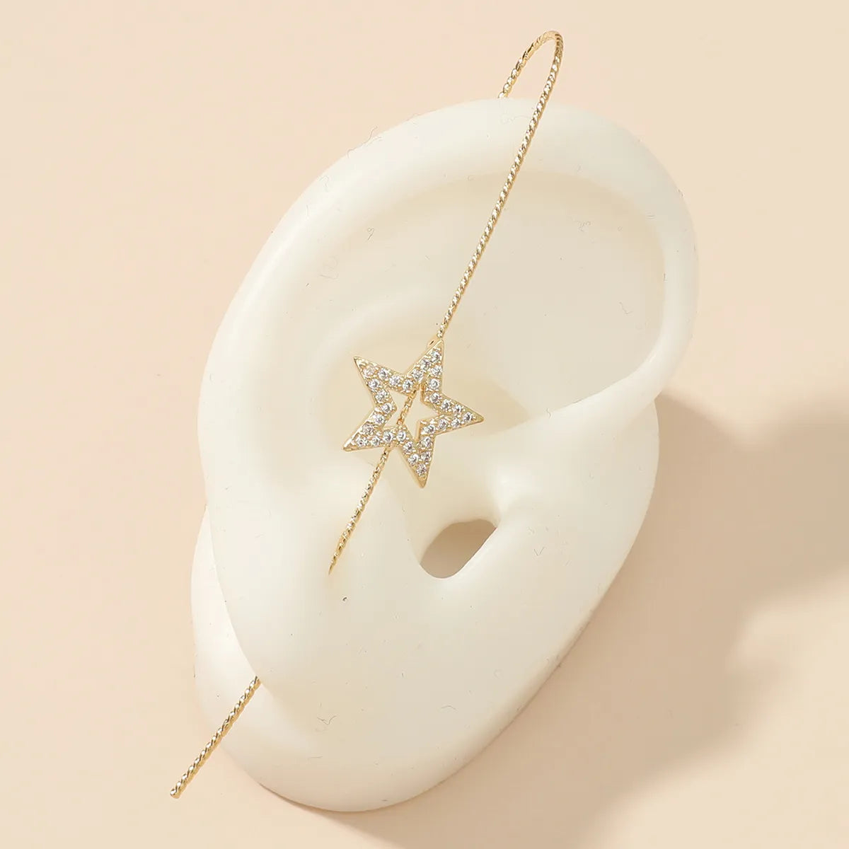 Fashion Fish Flower Zircon Ear Clip