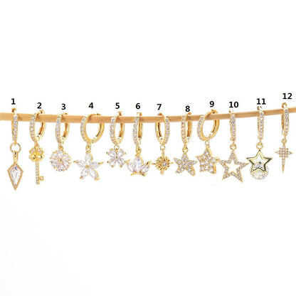 Fashion Five-pointed Star Hollow Starfish Earrings