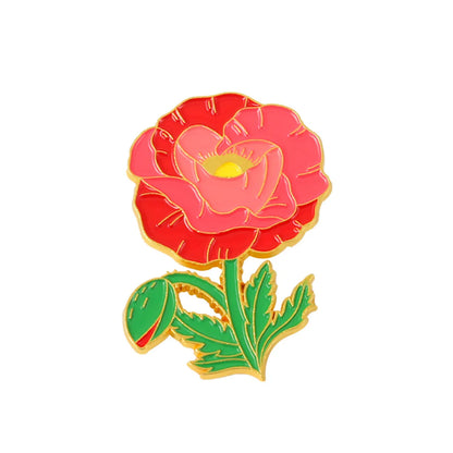 Fashion Flower Alloy Enamel Stoving Varnish Women'S Brooches