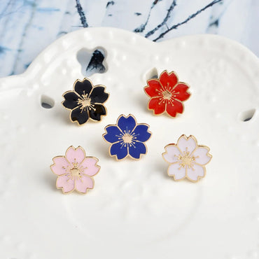 Fashion Flower Alloy Enamel Women'S Brooches