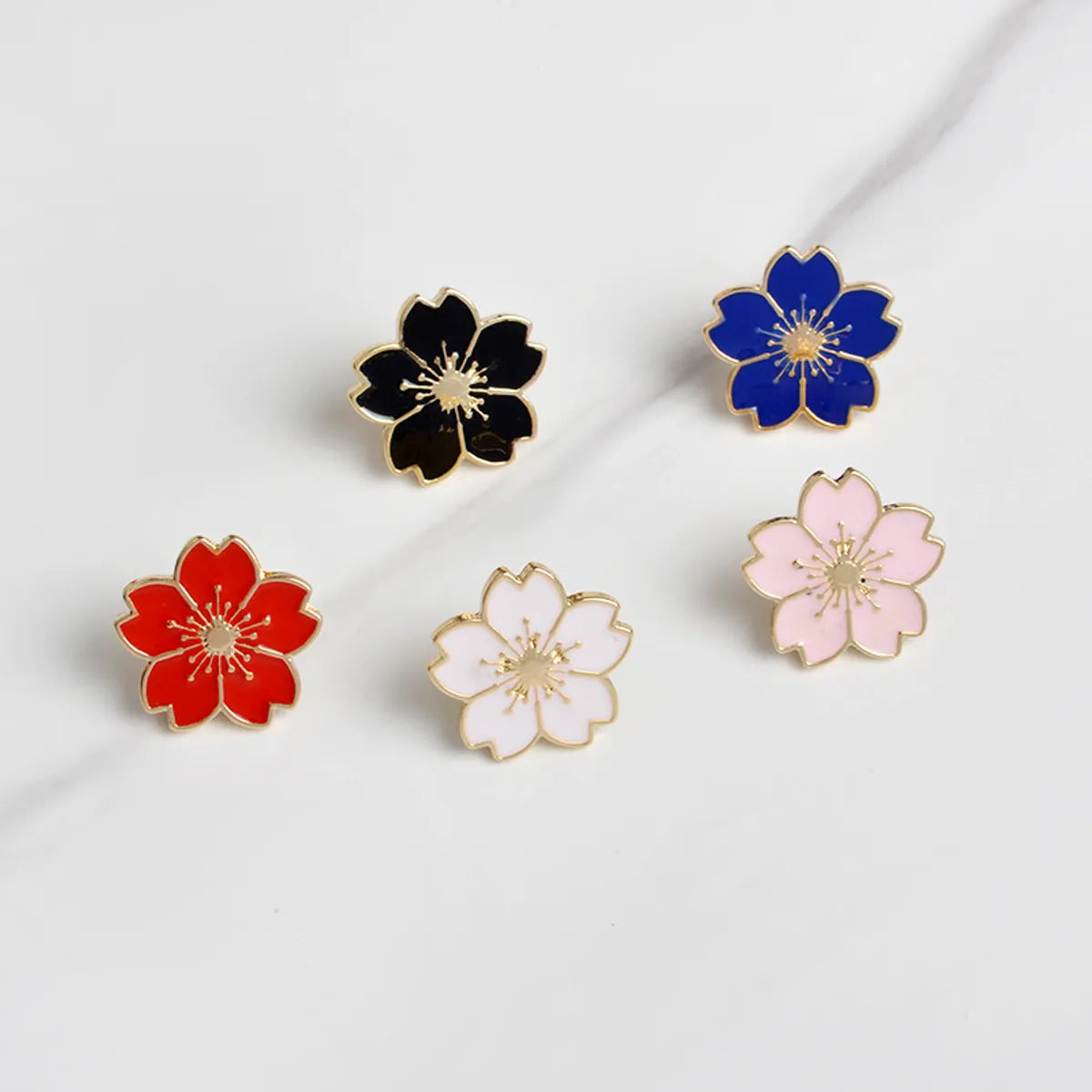 Fashion Flower Alloy Enamel Women'S Brooches