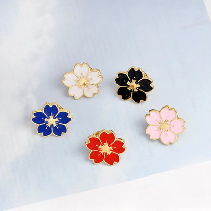 Fashion Flower Alloy Enamel Women'S Brooches