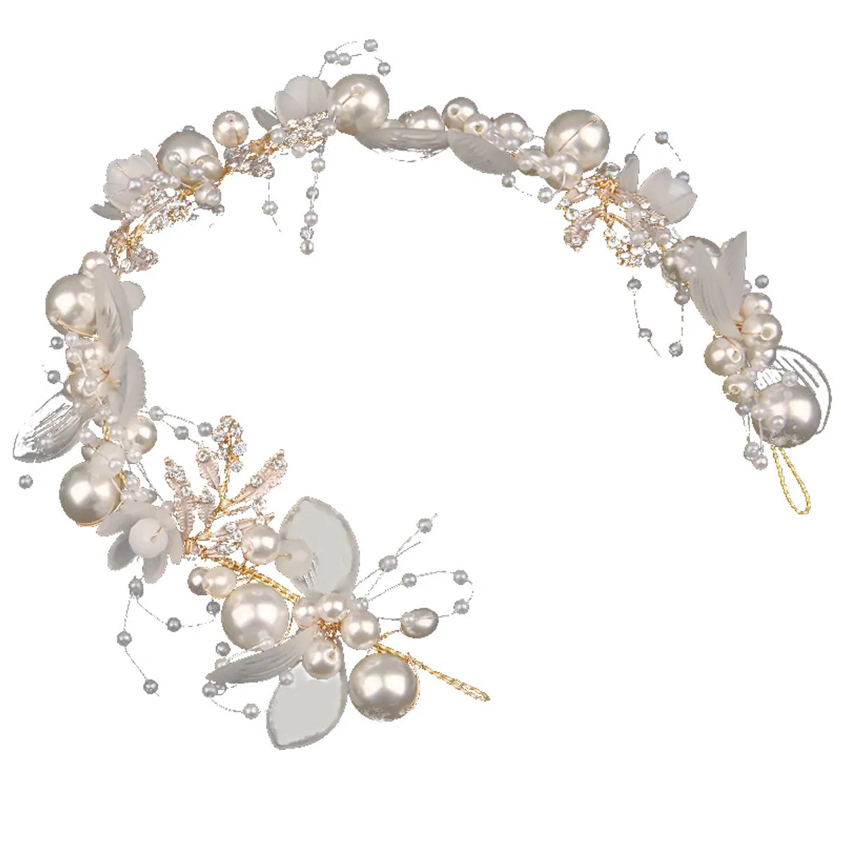 Fashion Flower Alloy Pearl Hair Band