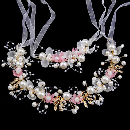 Fashion Flower Alloy Pearl Hair Band