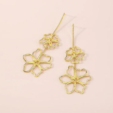 Fashion Flower Alloy Plating Women's Drop Earrings 1 Pair