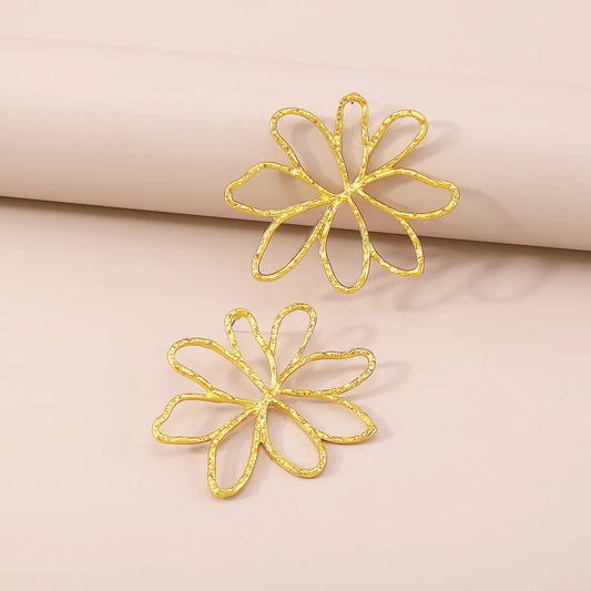 Fashion Flower Alloy Plating Women's Ear Studs 1 Pair