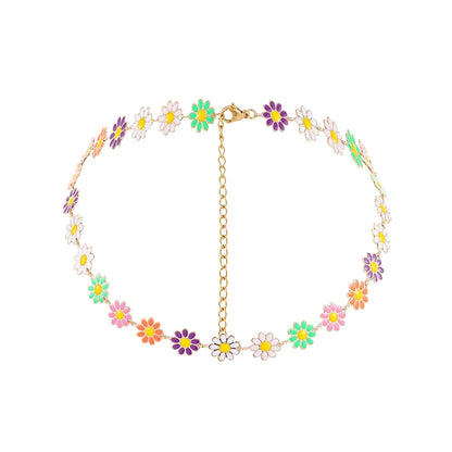 Fashion Flower Alloy Plating Women's Necklace 1 Piece