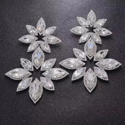 Fashion Flower Alloy Rhinestone Earrings