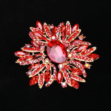 Fashion Flower Alloy Rhinestone Women'S Brooches