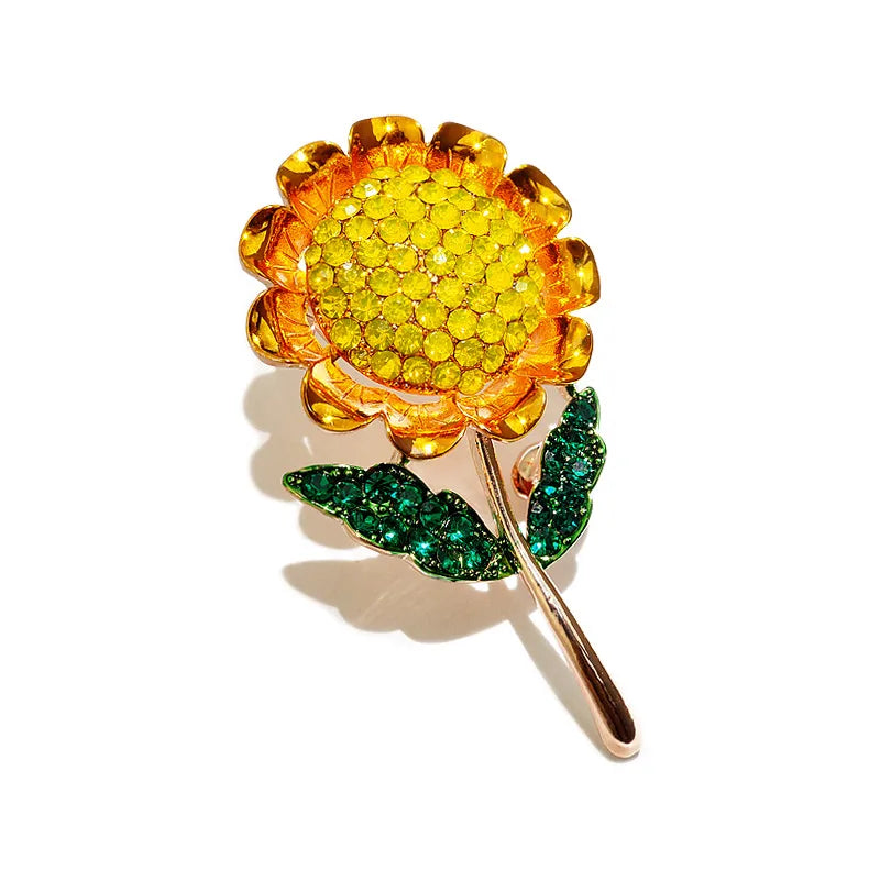 Fashion Flower Alloy Sequins Women'S Brooches