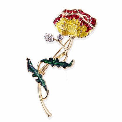 Fashion Flower Alloy Sequins Women'S Brooches