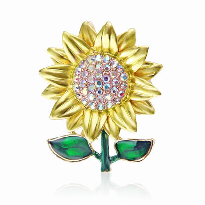 Fashion Flower Alloy Sequins Women'S Brooches