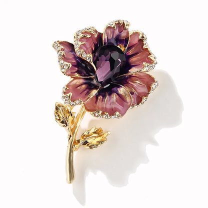 Fashion Flower Alloy Sequins Women'S Brooches