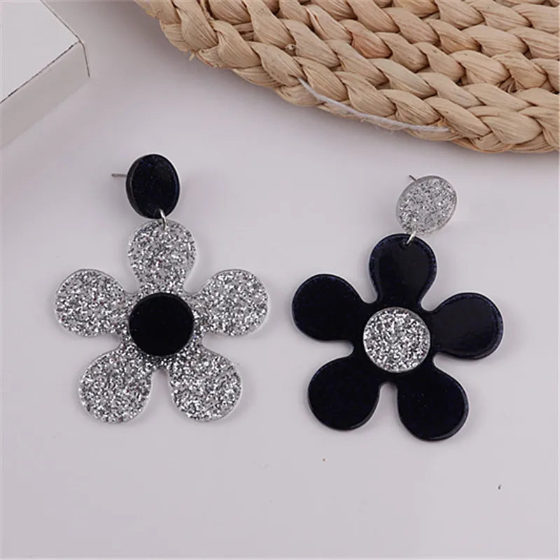 Fashion Flower Arylic Women'S Drop Earrings 1 Pair