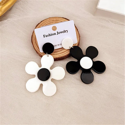 Fashion Flower Arylic Women'S Drop Earrings 1 Pair