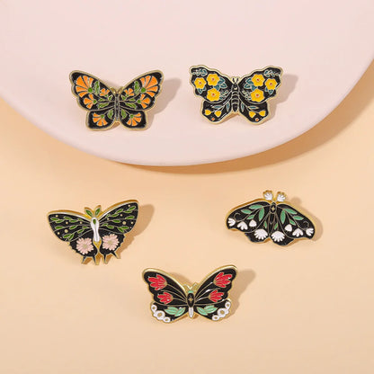 Fashion Flower Butterfly Alloy Stoving Varnish Unisex Brooches