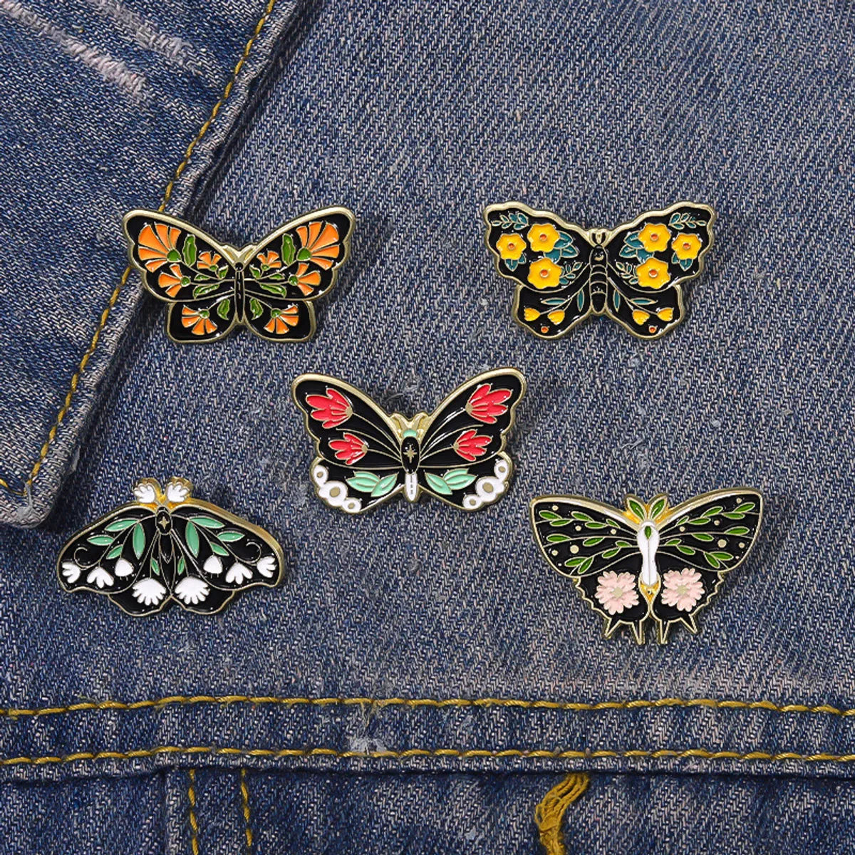 Fashion Flower Butterfly Alloy Stoving Varnish Unisex Brooches