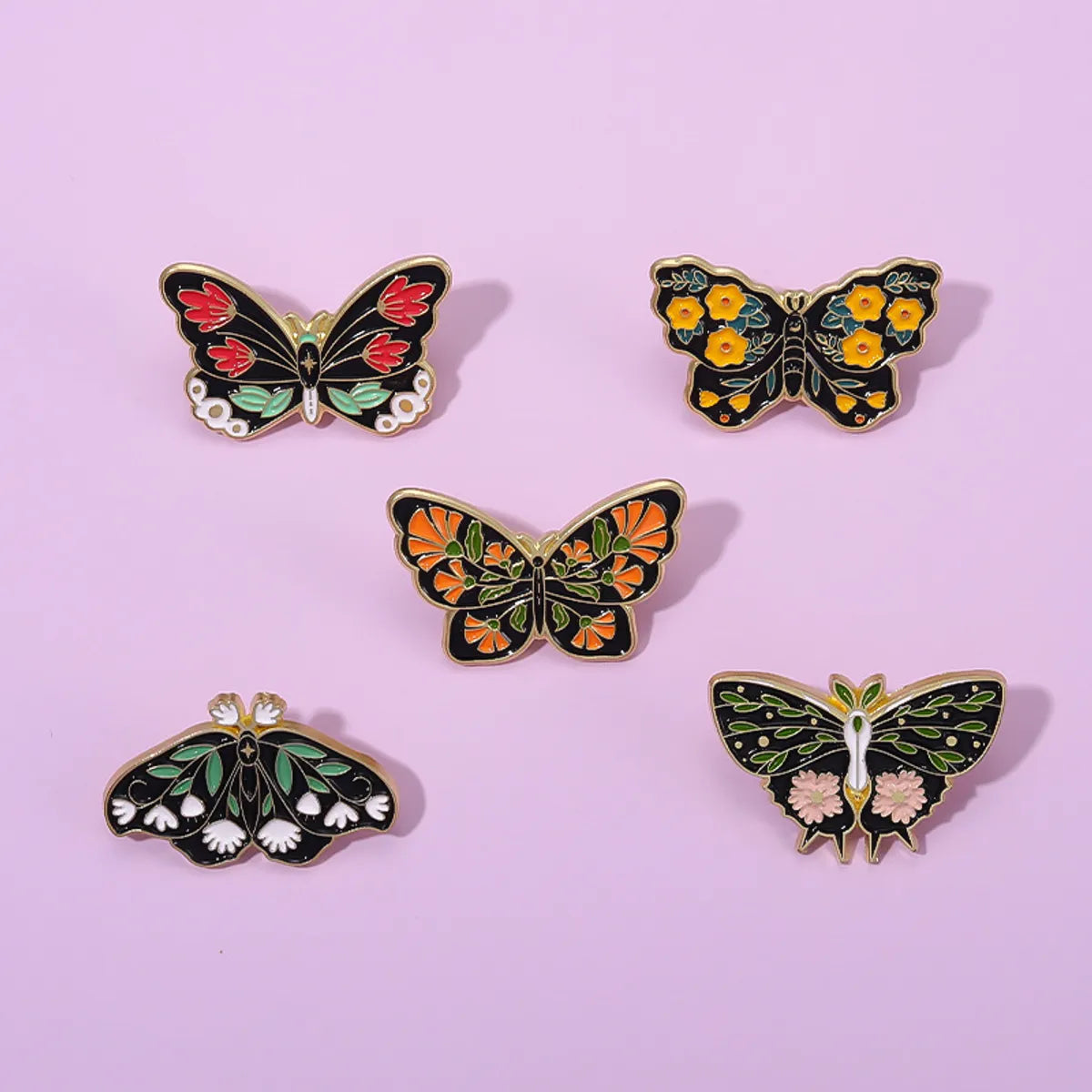 Fashion Flower Butterfly Alloy Stoving Varnish Unisex Brooches