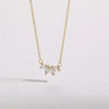 Fashion Flower Copper Gold Plated Zircon Pendant Necklace 1 Piece