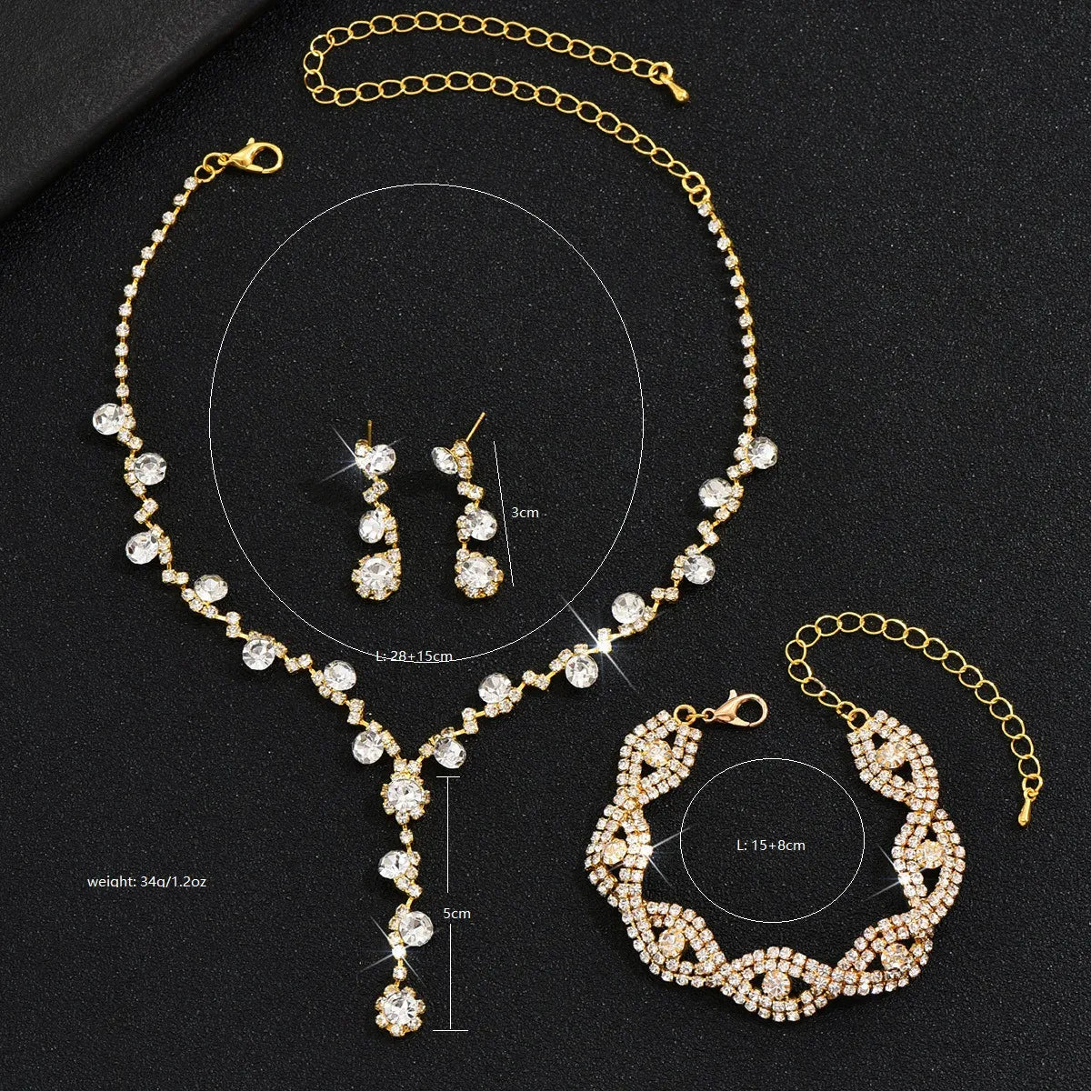 Fashion Flower Copper Inlay Artificial Pearl Rhinestone Bracelets Earrings Necklace