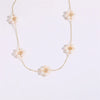 Fashion Flower Copper Necklace Pearl Copper Necklaces