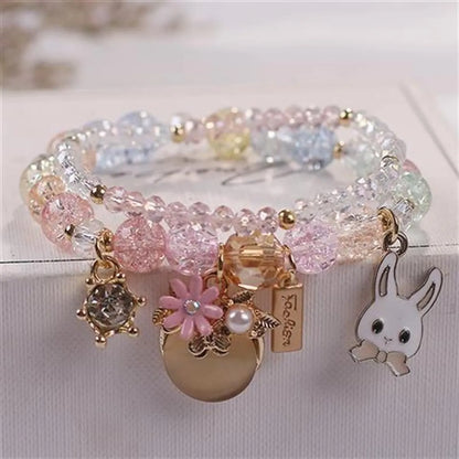 Fashion Flower Crystal Beaded Women'S Bracelets 1 Piece