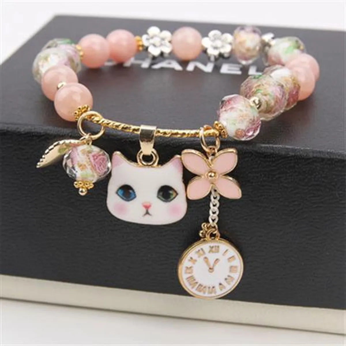 Fashion Flower Crystal Beaded Women'S Bracelets 1 Piece