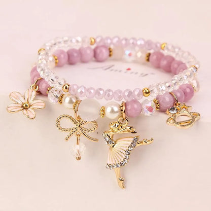 Fashion Flower Crystal Beaded Women'S Bracelets 1 Piece