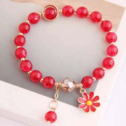 Fashion Flower Crystal Polishing Women'S Bracelets 1 Piece