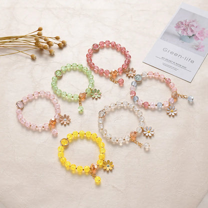 Fashion Flower Crystal Polishing Women'S Bracelets 1 Piece