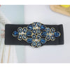 Fashion Flower Elastic Band Handmade Inlay Crystal Women'S Woven Belts 1 Piece