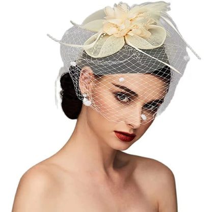 Fashion Flower Gauze Handmade Birdcage Veils 1 Piece