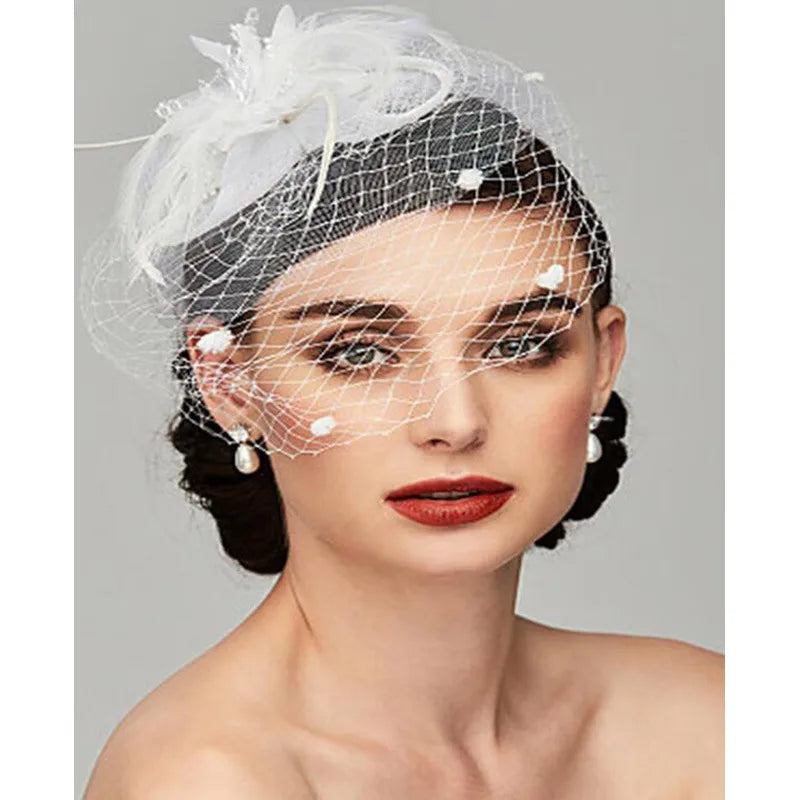 Fashion Flower Gauze Handmade Birdcage Veils 1 Piece