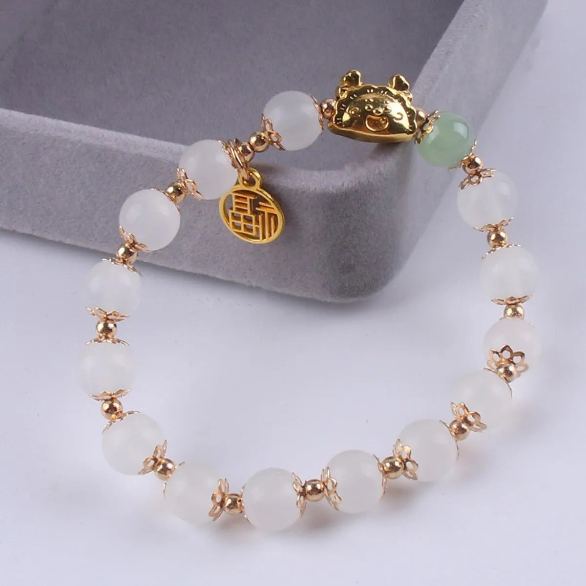 Fashion Flower Glass Beaded Women'S Bracelets 1 Piece