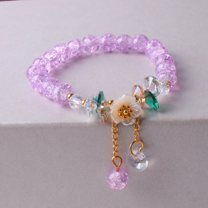 Fashion Flower Glass Beaded Women'S Bracelets 1 Piece