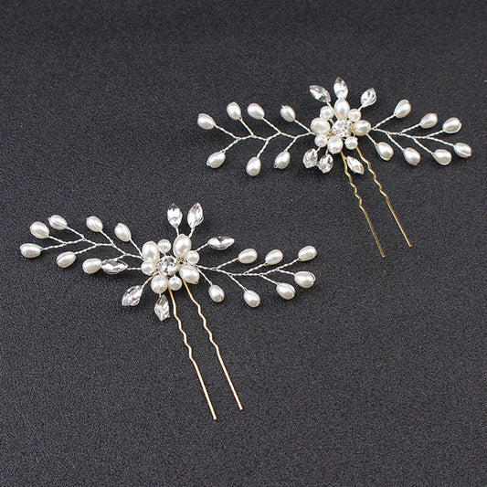 Fashion Flower Metal Rhinestones Hairpin