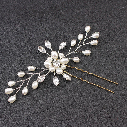 Fashion Flower Metal Rhinestones Hairpin