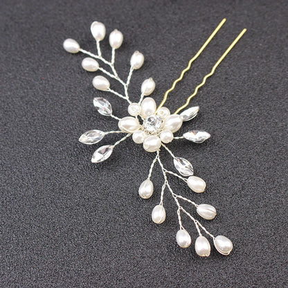 Fashion Flower Metal Rhinestones Hairpin