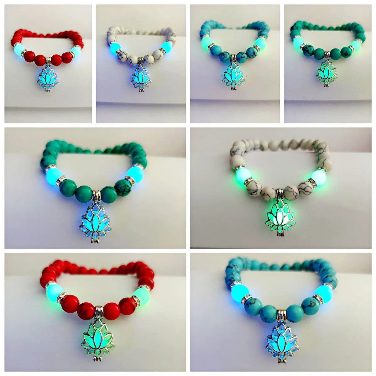 Fashion Flower Natural Stone Turquoise Bracelets 1 Piece